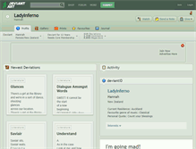 Tablet Screenshot of ladyinferno.deviantart.com