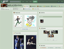 Tablet Screenshot of panic-a-t-disco-love.deviantart.com