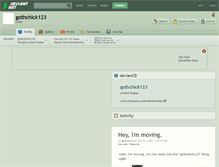 Tablet Screenshot of gothchick123.deviantart.com