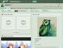 Tablet Screenshot of jadeowl.deviantart.com