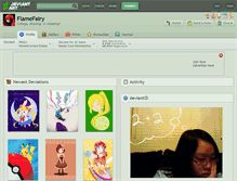 Tablet Screenshot of flamefairy.deviantart.com