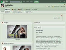 Tablet Screenshot of model-aria.deviantart.com