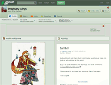 Tablet Screenshot of imaginary-wings.deviantart.com