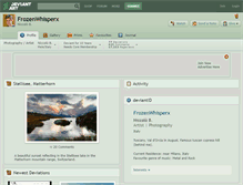 Tablet Screenshot of frozenwhisperx.deviantart.com