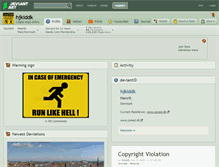 Tablet Screenshot of hjkiddk.deviantart.com