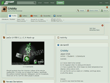 Tablet Screenshot of crickity.deviantart.com