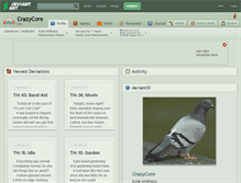 Tablet Screenshot of crazycore.deviantart.com