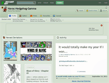 Tablet Screenshot of havoc-hedgehog-gamma.deviantart.com