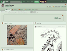 Tablet Screenshot of lostinflames.deviantart.com