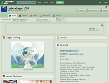 Tablet Screenshot of carbondragon1093.deviantart.com