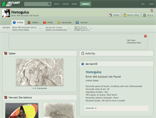 Tablet Screenshot of homogulus.deviantart.com