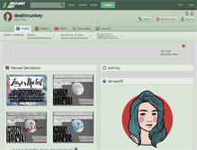 Tablet Screenshot of deathmunkey.deviantart.com