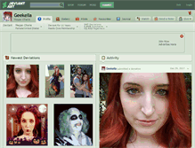Tablet Screenshot of geekella.deviantart.com