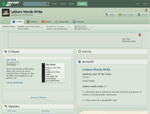 Tablet Screenshot of letters-words-write.deviantart.com