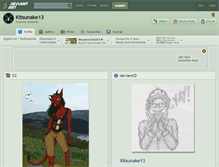 Tablet Screenshot of kitsunake13.deviantart.com