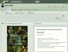 Tablet Screenshot of like-a-mask.deviantart.com