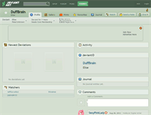 Tablet Screenshot of duffbrain.deviantart.com