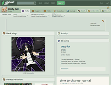 Tablet Screenshot of crazy-kat.deviantart.com