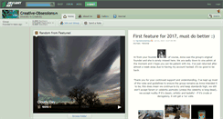 Desktop Screenshot of creative-obsessions.deviantart.com