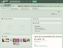 Tablet Screenshot of bunnyfox.deviantart.com