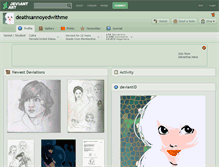 Tablet Screenshot of deathsannoyedwithme.deviantart.com