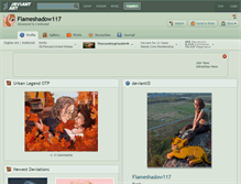 Tablet Screenshot of flameshadow117.deviantart.com