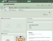 Tablet Screenshot of growingfriendfeet.deviantart.com