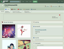 Tablet Screenshot of everytimeyousmile.deviantart.com