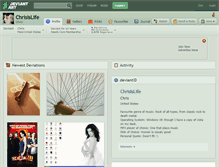 Tablet Screenshot of chrisislife.deviantart.com