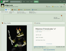 Tablet Screenshot of indigo-lune.deviantart.com