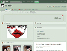 Tablet Screenshot of mcr-addict.deviantart.com