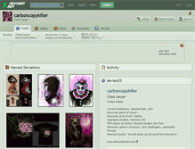 Tablet Screenshot of carboncopykiller.deviantart.com