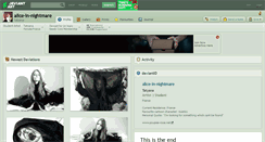 Desktop Screenshot of alice-in-nightmare.deviantart.com