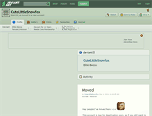 Tablet Screenshot of cutelittlesnowfox.deviantart.com