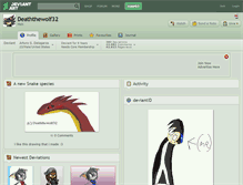 Tablet Screenshot of deaththewolf32.deviantart.com