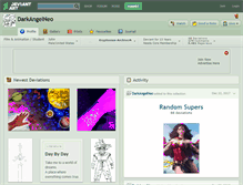 Tablet Screenshot of darkangelneo.deviantart.com