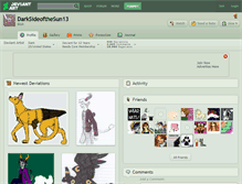 Tablet Screenshot of darksideofthesun13.deviantart.com