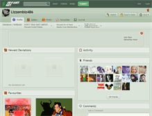 Tablet Screenshot of lizzembiz486.deviantart.com