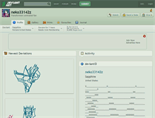 Tablet Screenshot of neko33142z.deviantart.com