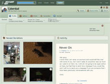Tablet Screenshot of cyberdud.deviantart.com