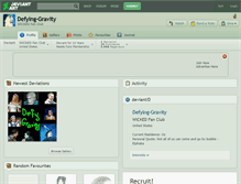 Tablet Screenshot of defying-gravity.deviantart.com