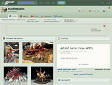 Tablet Screenshot of mantlestudios.deviantart.com