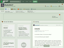 Tablet Screenshot of bluebottle27.deviantart.com