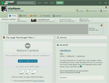 Tablet Screenshot of nilsofdoom.deviantart.com