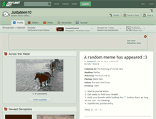 Tablet Screenshot of justateen10.deviantart.com