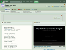 Tablet Screenshot of dangeroushabits.deviantart.com