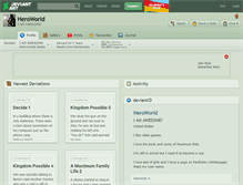 Tablet Screenshot of heroworld.deviantart.com