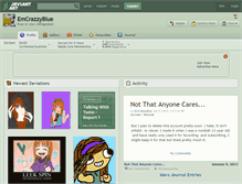 Tablet Screenshot of emcrazzyblue.deviantart.com