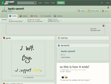 Tablet Screenshot of kaotic-sammii.deviantart.com