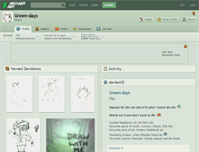 Tablet Screenshot of green-days.deviantart.com